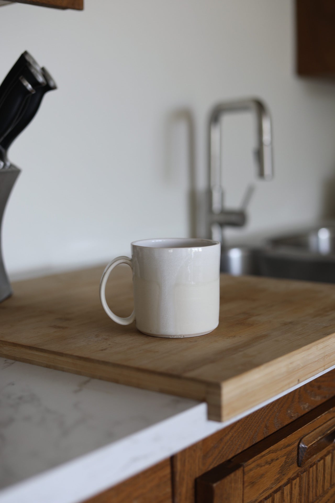Pepo Ceramics Simple Coffee Mug - soft matte + gloss white