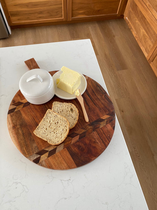 Gloss white butterdish