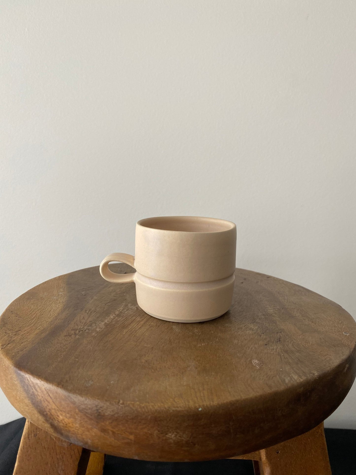 Pepo Ceramics Stripe Espresso Cup- soft pink