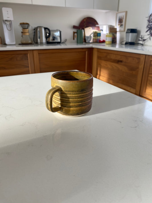 Pepo Ceramics Groove Espresso Mug - Olive