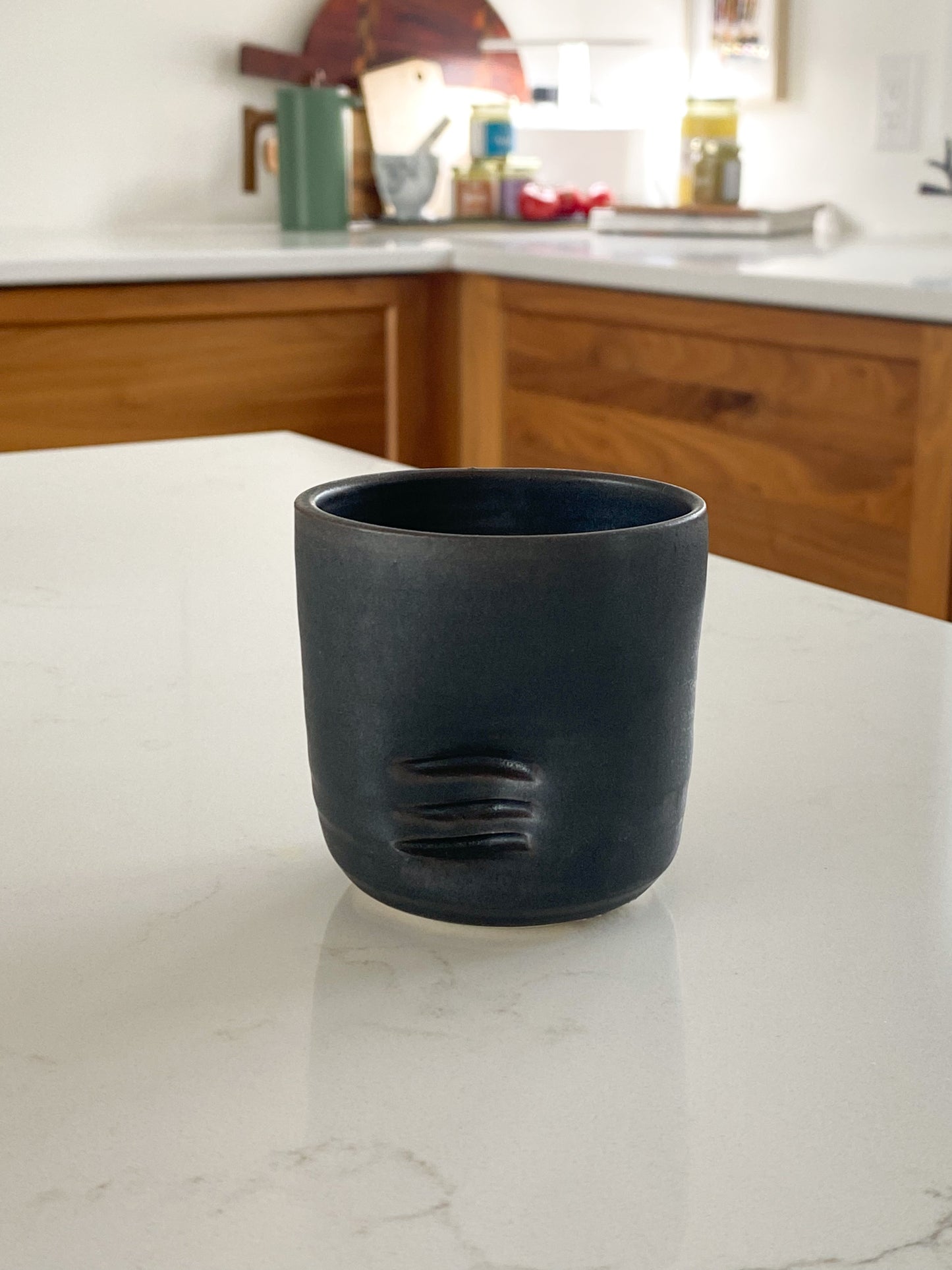 Pepo Ceramics Slash + Dash espresso/whiskey cup- wrought iron