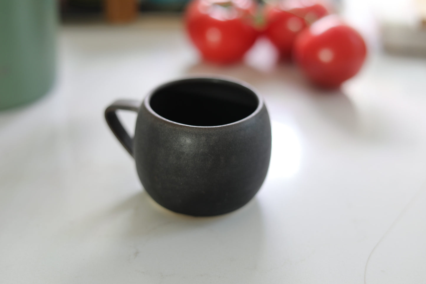 Pepo Ceramics Belly Espresso Cup - wrought iron black